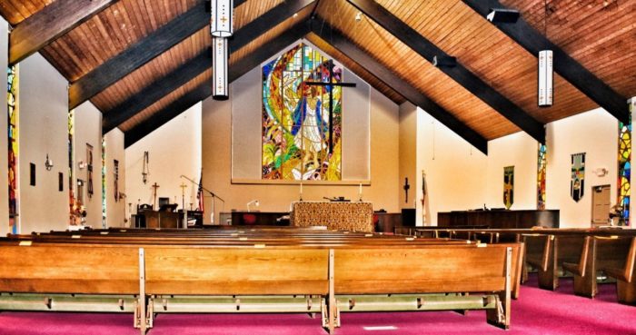 Interior view of Good Samaritan Church in San Jose, California